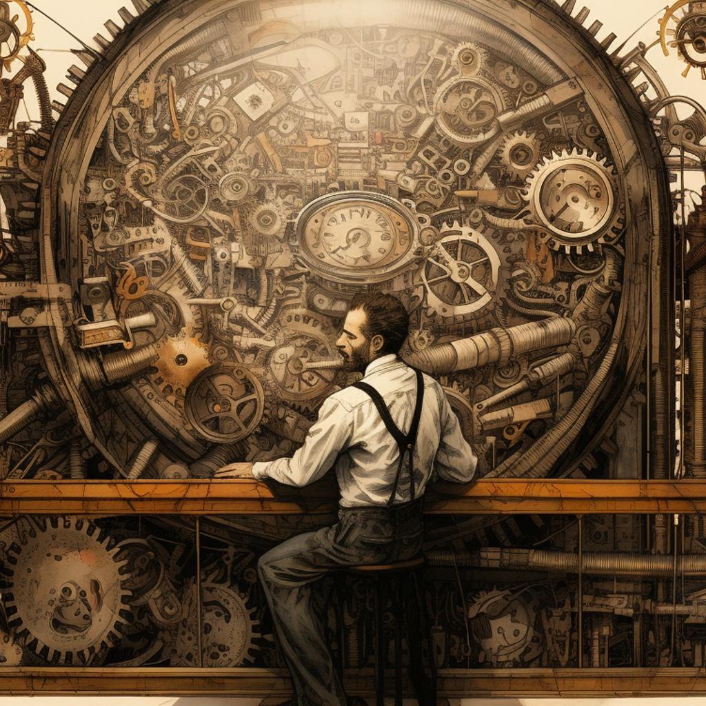 Steampunk style Donald Trump