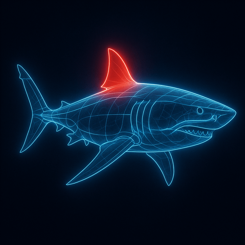 Digital illustration of SUBJECT portrayed with network of