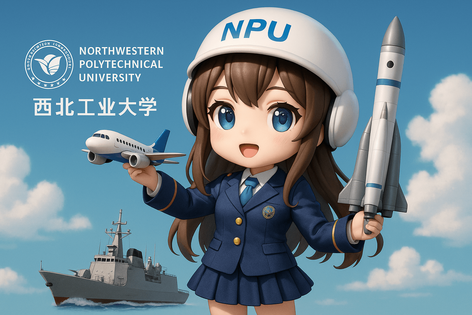 Create personified chibi-style anime girl character