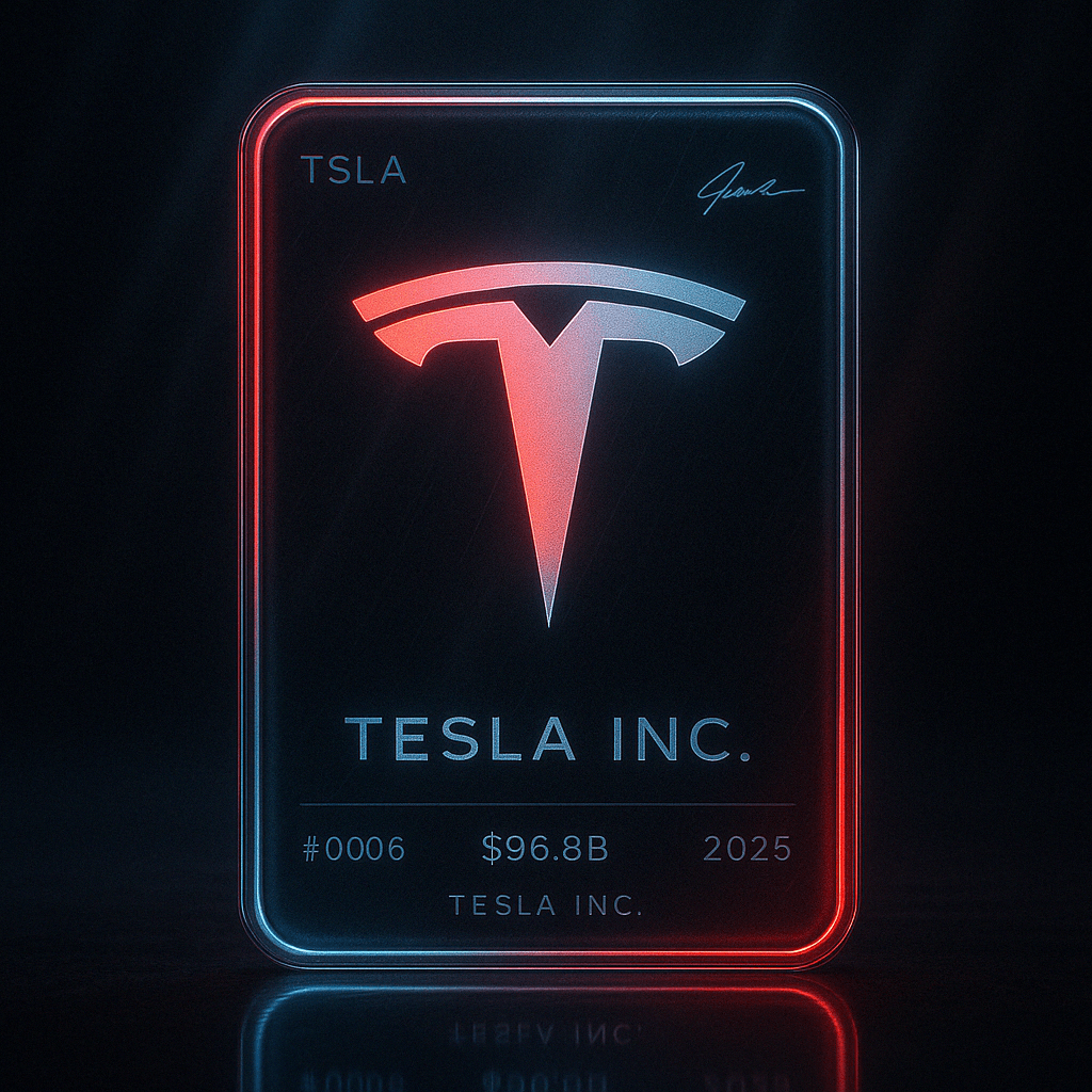"prompt": futuristic trading card with dark moody neon