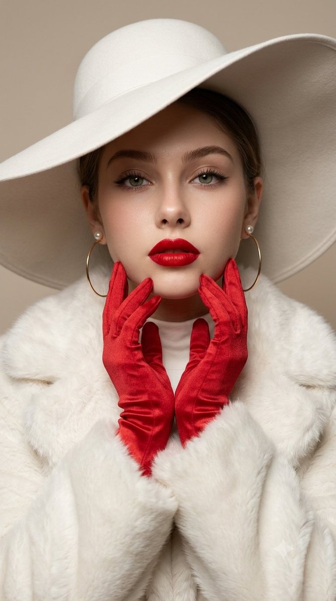 Ultra-realistic high-fashion beauty portrait of an elegant