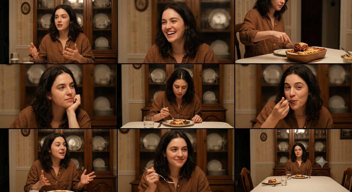 "title": "Warm Family Dinner Cinematic Contact Sheet"
