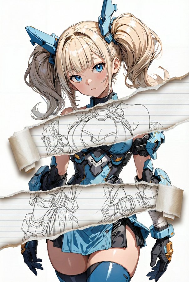 Task: "edit-image: add widened torn-paper layered effect"